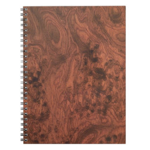 Burl Mahogany Wood Texture Notebook