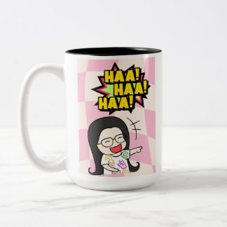 burla girl Two-Tone coffee mug