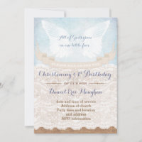 Burlap 1st Birthday and Christening Party for boy