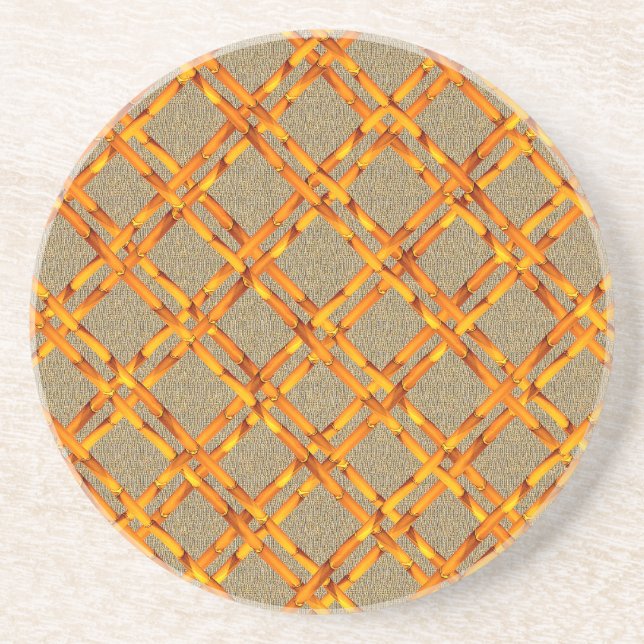 BURLAP-AND-BAMBOO COASTER (Front)