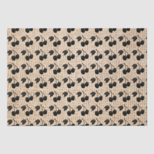 Burlap and Cherries Tissue Paper