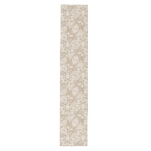 Burlap and Lace Floral Table Runner