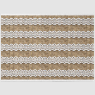 Burlap and Lace Furniture Decoupage Tissue Paper