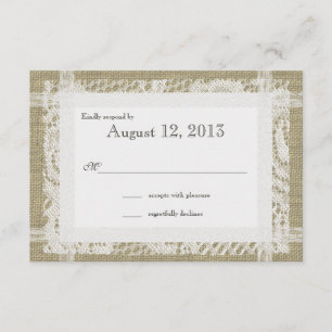 Burlap and Lace Rustic Country Réponse