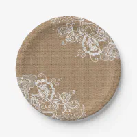 Lace shop paper plates