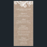 Burlap and Lace Wedding Menu Cards<br><div class="desc">Romantic burlap and lace wedding menu cards.</div>