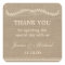 Burlap and Lace wedding thank you favour sticker