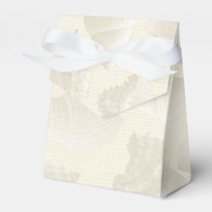 Burlap and Sea Shell Beach Wedding Favour Tent Box