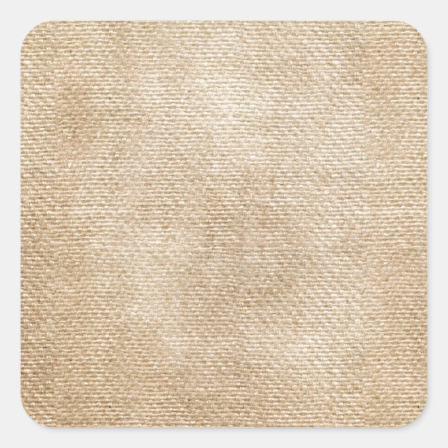 Burlap Background Square Sticker (Front)