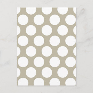 Burlap Beige Polkadot Postcard