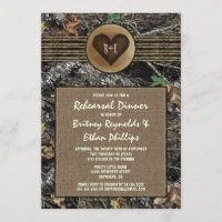 Burlap + Chasse Camo Rehearsal Dîner Invitations