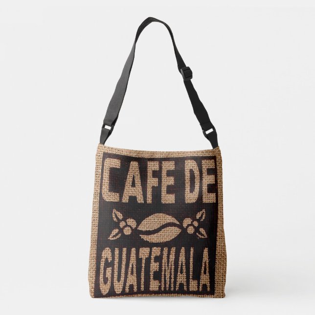 BURLAP COFFEE BAG PURSE TOTE FAUX, GUATEMALA (Back)