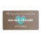 Burlap country chic wedding water bottle labels