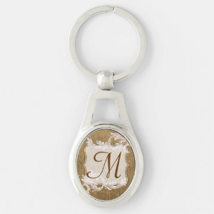Burlap Country Lace Applique Rus Digital Key Chain