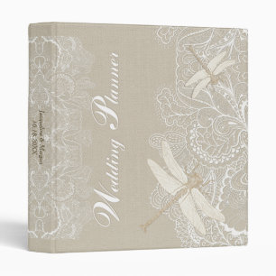Burlap et dentelle Rustique Classeur Wedding plann