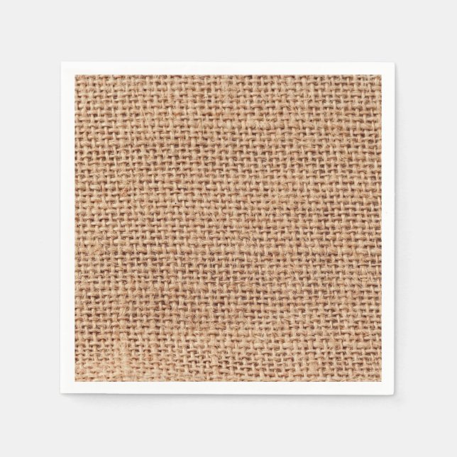 Burlap Fabric style Jute Look Napkin (Front)