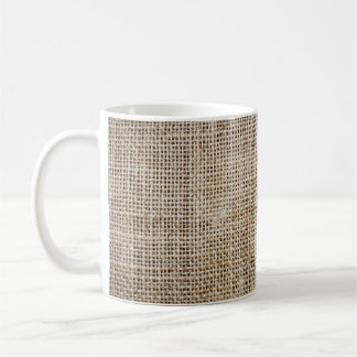 Burlap Hessian Background Texture Coffee Mug