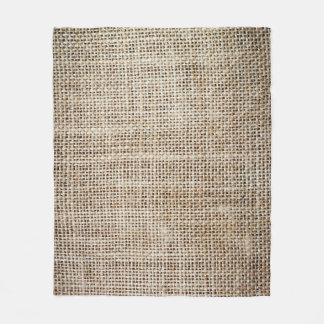 Burlap Hessian Background Texture Fleece Blanket
