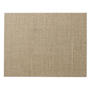 Burlap in Natural Beige Notepad