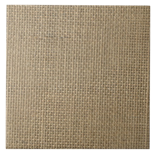 Burlap in Natural Beige Tile (Front)