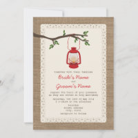 Burlap Inspired / Oil Lantern Camping Wedding