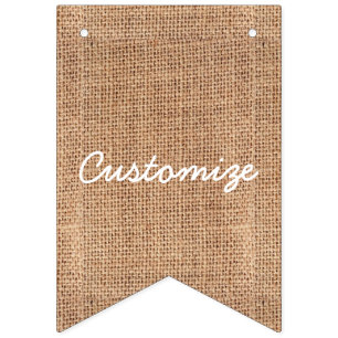 Burlap Jute Bunting Customize Flags