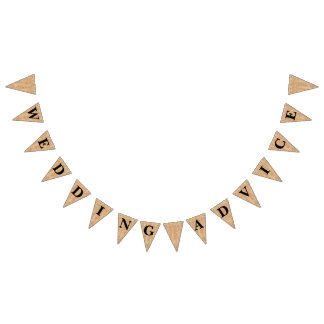 Burlap Jute Bunting "Wedding Advice" Bunting Flags
