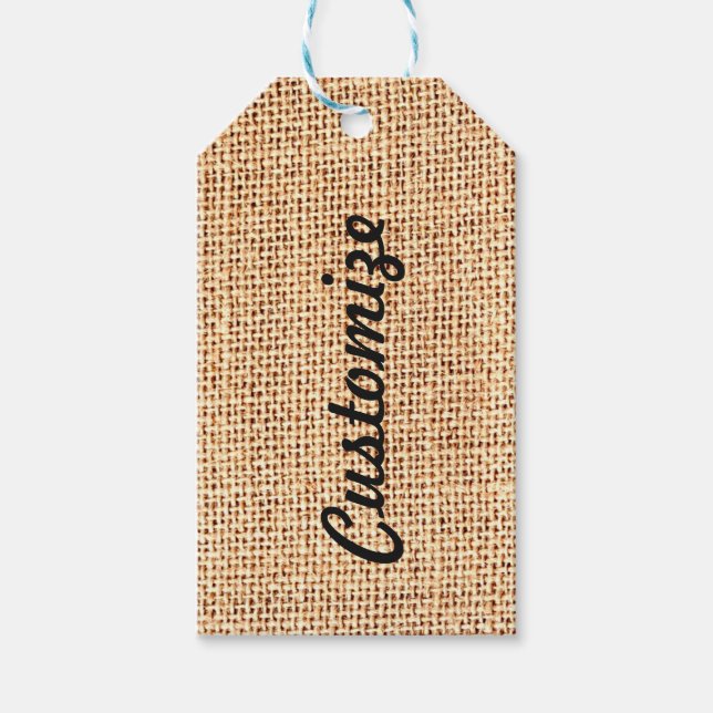 Burlap Jute Customized Gift Tag (Front)