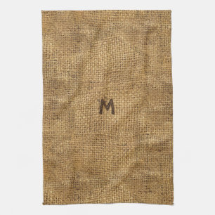 "Burlap" KitchenTowel w/out your text Kitchen Towel