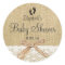 Burlap Lace and Footprints Baby Shower- Favour