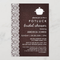 Burlap & Lace Potluck Bridal Shower