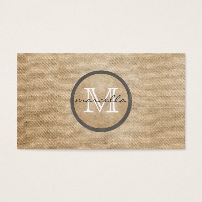Burlap Monogram (Front)