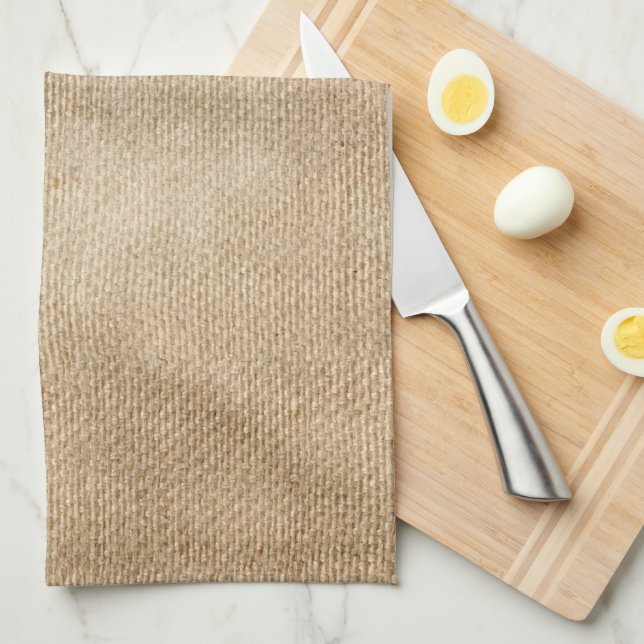 Burlap Monogram Kitchen Towel (Quarter Fold)