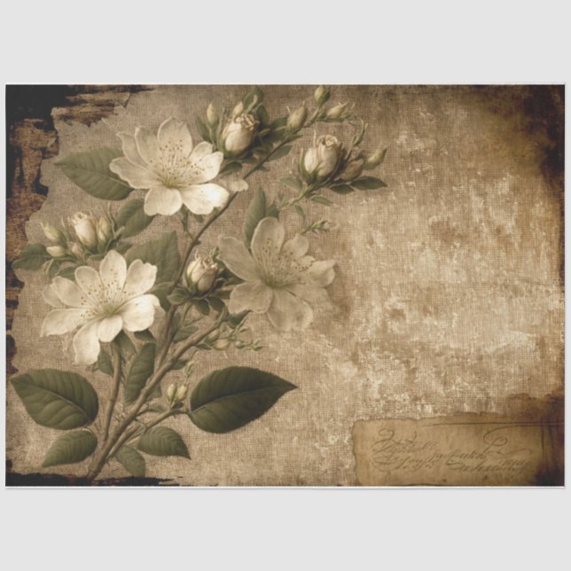 Burlap one tissue paper (Front)