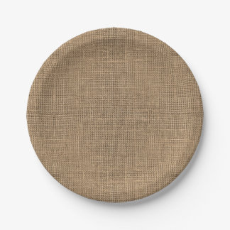 Burlap Paper Plate