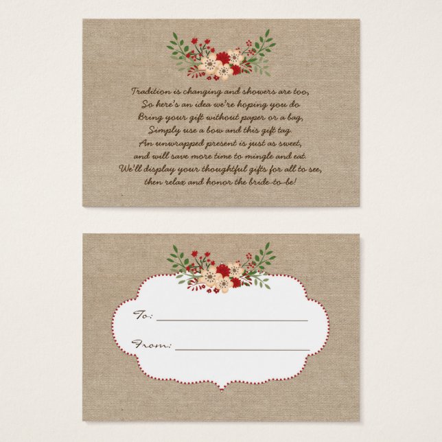 Burlap rouge Pas d'envelopper affichage maillot de (Devant & derrière)