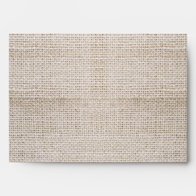 burlap rustic invitations envelopes (Front)