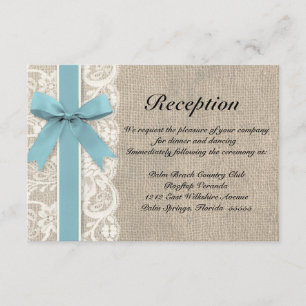 Burlap Rustic Reception Directions Carte Glacier