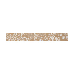 Burlap Rustic Wedding Kraft Lace Faux Texture Invitation Belly Band
