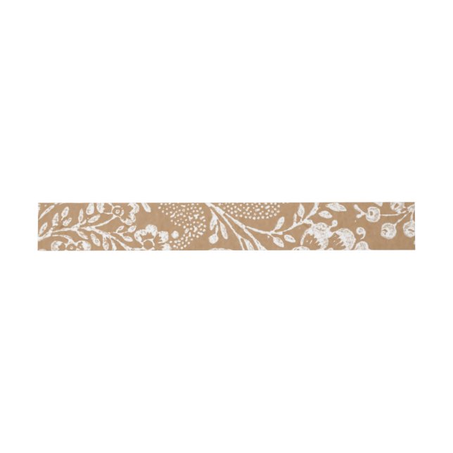 Burlap Rustic Wedding Kraft Lace Faux Texture Invitation Belly Band (Flat)