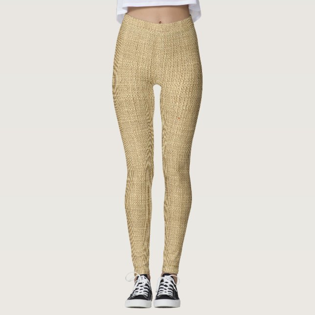 Burlap Sackcloth Sack Theatre Costume Leggings (Front)