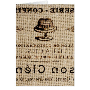 burlap scripts shabby chic french country cake