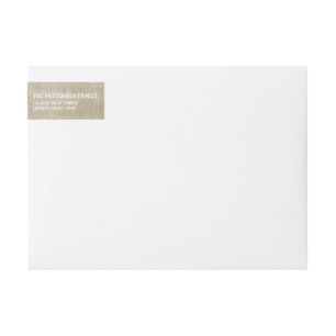 Burlap & Snowflakes Holiday Greetings Label