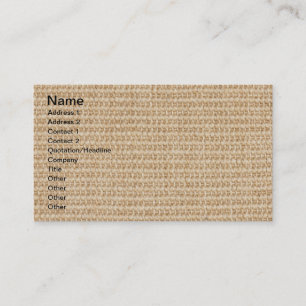 Burlap texture business card