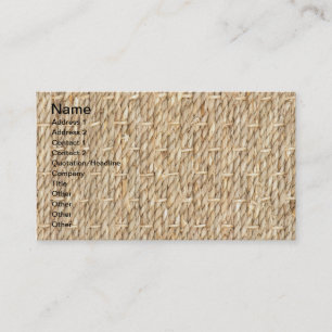 Burlap texture business card