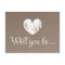 Burlap texture cards | Will you be my bridesmaid