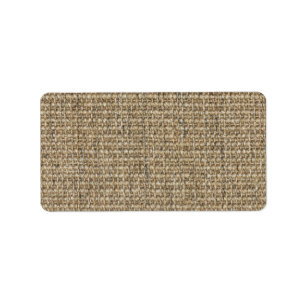 Burlap texture label