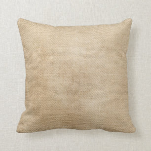 Burlap Texture Look Throw Pillow