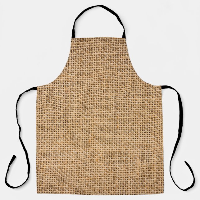 Burlap texture, seamless background apron (Front)