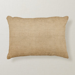Burlap Textured Look Decorative Pillow